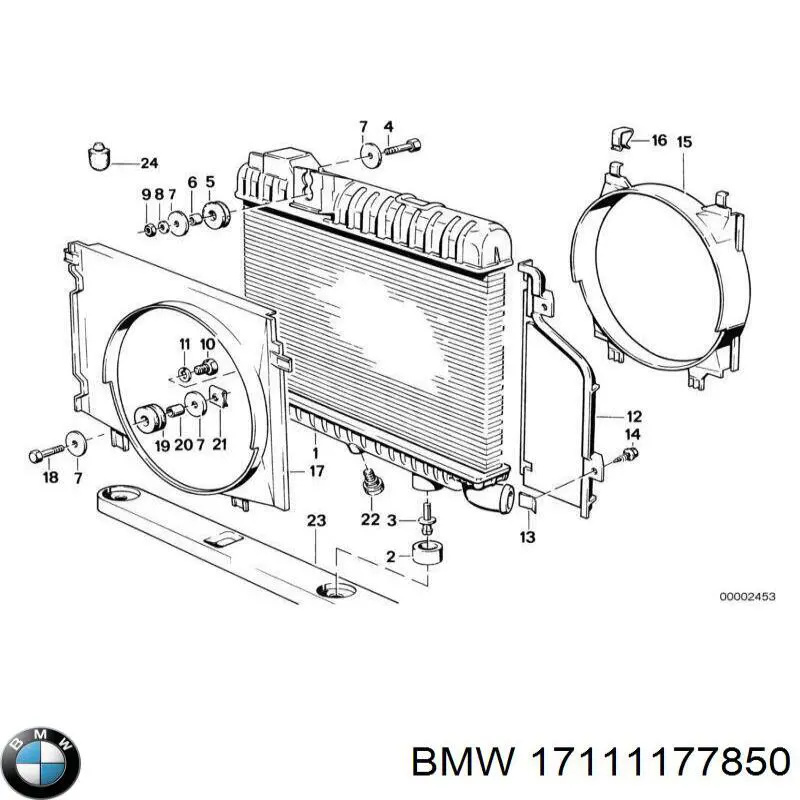 Radiador de esfriamento de motor 17111177850 BMW