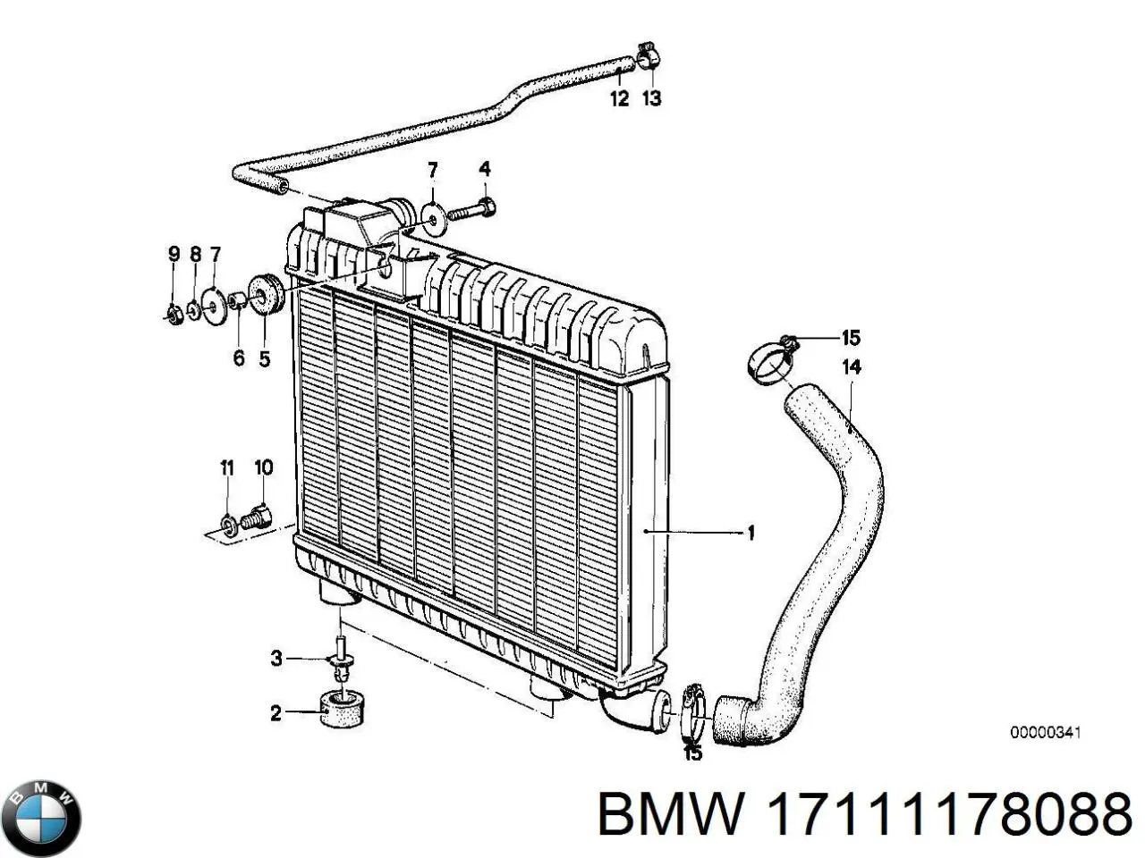 Compre 17111178091 BMW Radiador de esfriamento de motor