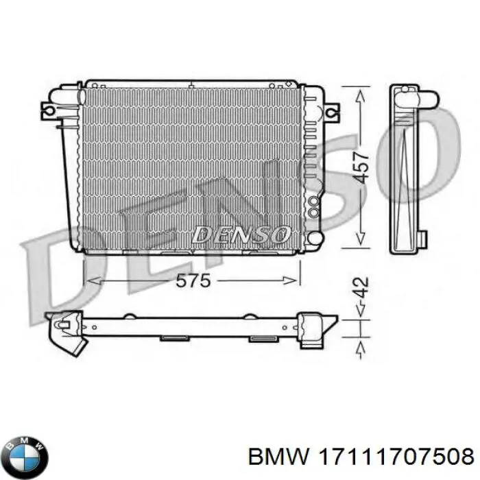 Compre 17111707508 BMW Radiador de esfriamento de motor