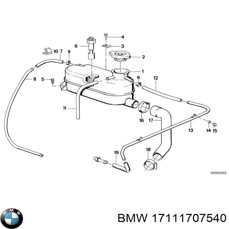 Compre 17111707540 BMW Tanque de expansão do sistema de esfriamento