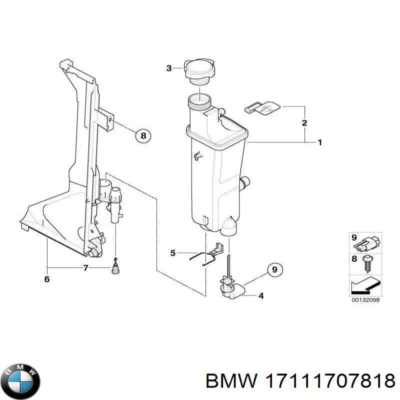 Compre 17111707818 BMW Válvula de evacuação do radiador de esfriamento