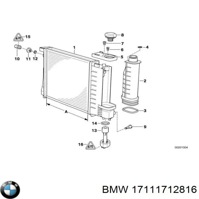 Válvula de evacuação do radiador de esfriamento BMW 17111712816 preço, a partir de 15,89 USD