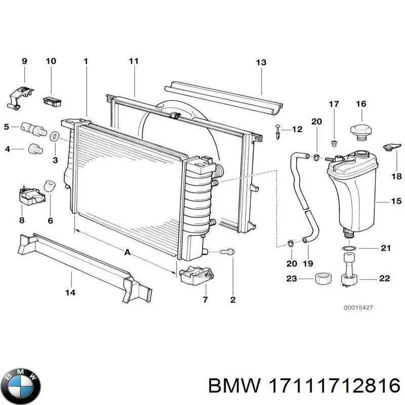 17111712816 BMW Válvula de evacuação do radiador de esfriamento