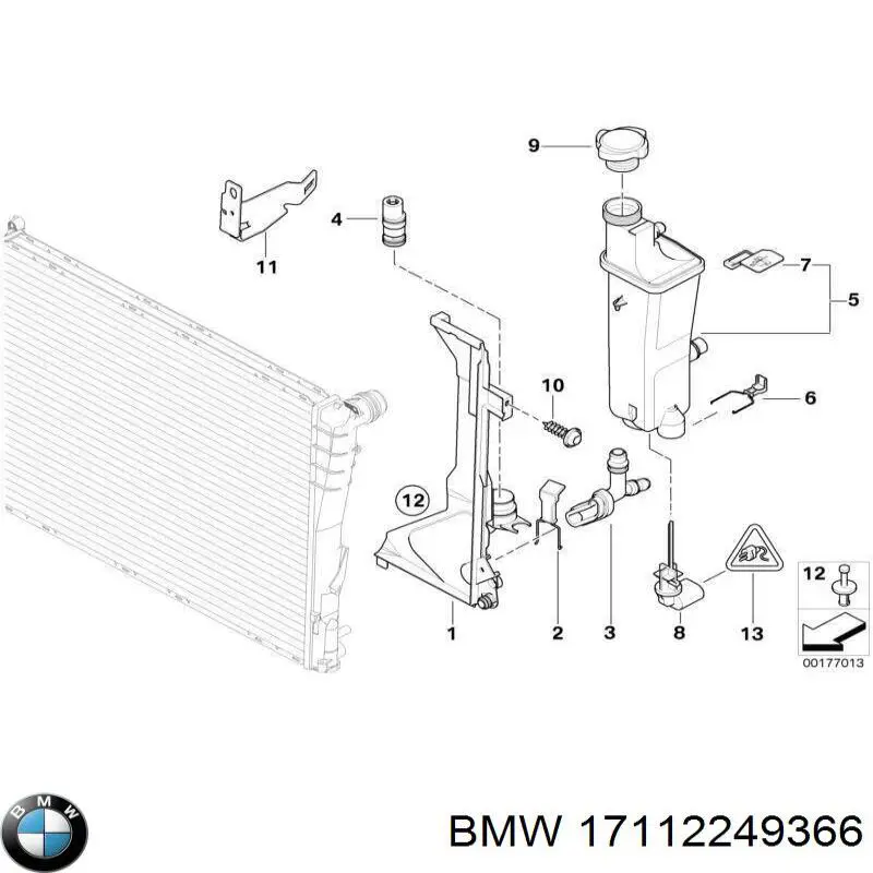 Compre 17112249366 BMW Termostato adicional