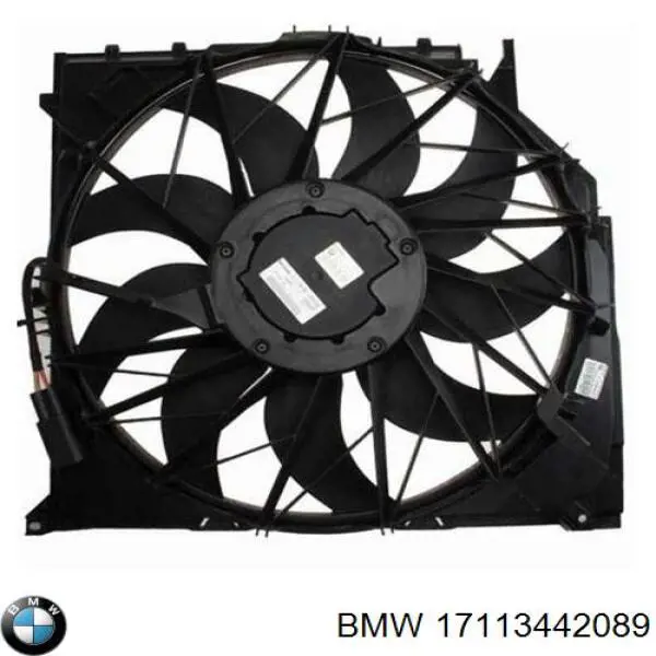 17113442089 BMW Difusor do radiador de esfriamento, montado com motor e roda de aletas