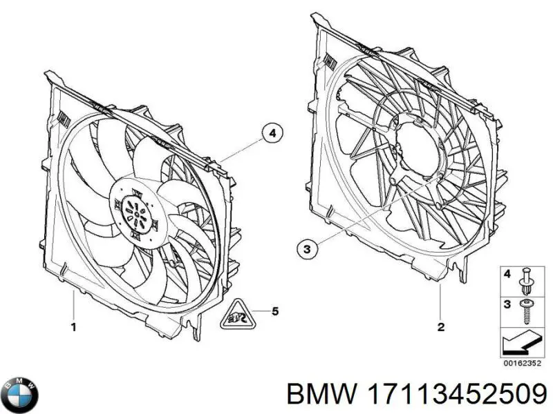 Difusor do radiador de esfriamento, montado com motor e roda de aletas BMW 17113452509 preço, a partir de 160,04 USD