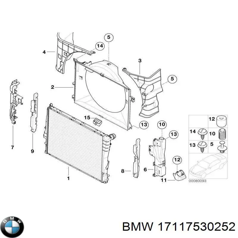Compre 17117530252 BMW Vedante de tubo coletor de admissão