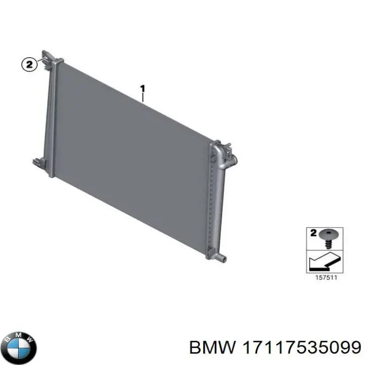 17117535099 BMW Radiador de esfriamento de motor