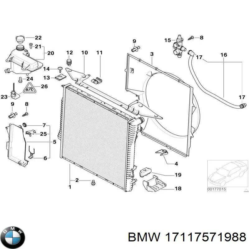 Compre 17117571988 BMW Tampa (tampão) do radiador