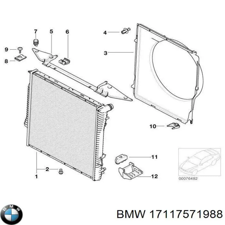 Compre 17117571988 BMW Tampa (tampão) do radiador