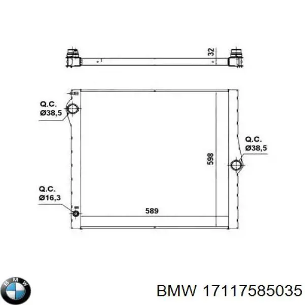 Radiador de esfriamento de motor BMW 17117585035 preço, a partir de 195,51 USD