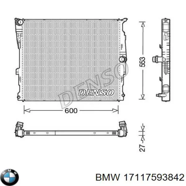 17117593842 BMW Radiador de esfriamento de motor
