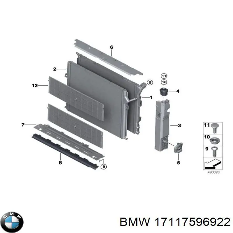 Consola do radiador superior BMW 17117596922 preço, a partir de 28,72 USD