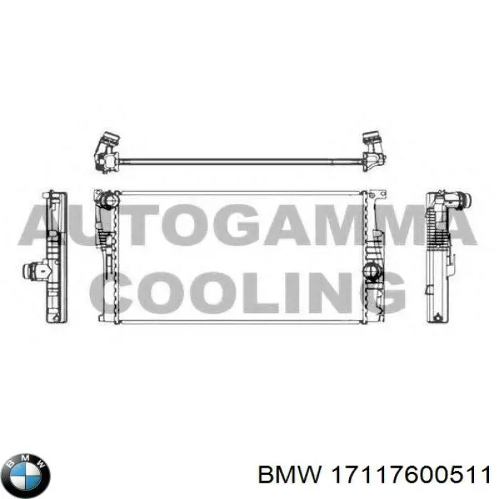 17117600511 BMW Radiador de esfriamento de motor