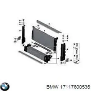 Compre 17117600536 BMW Consola do radiador esquerdo