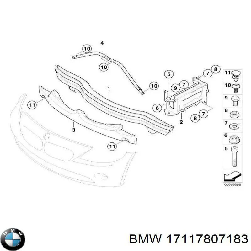Consola do radiador superior BMW 17117807183 preço, a partir de 34,07 USD