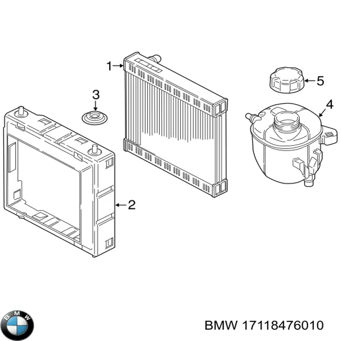 17118476010 BMW Radiador de esfriamento de motor
