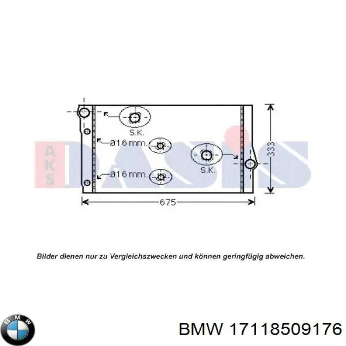 Compre 17118509176 BMW Radiador de esfriamento de motor
