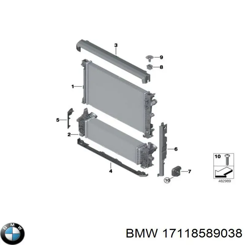 17118589038 BMW Radiador de esfriamento de motor