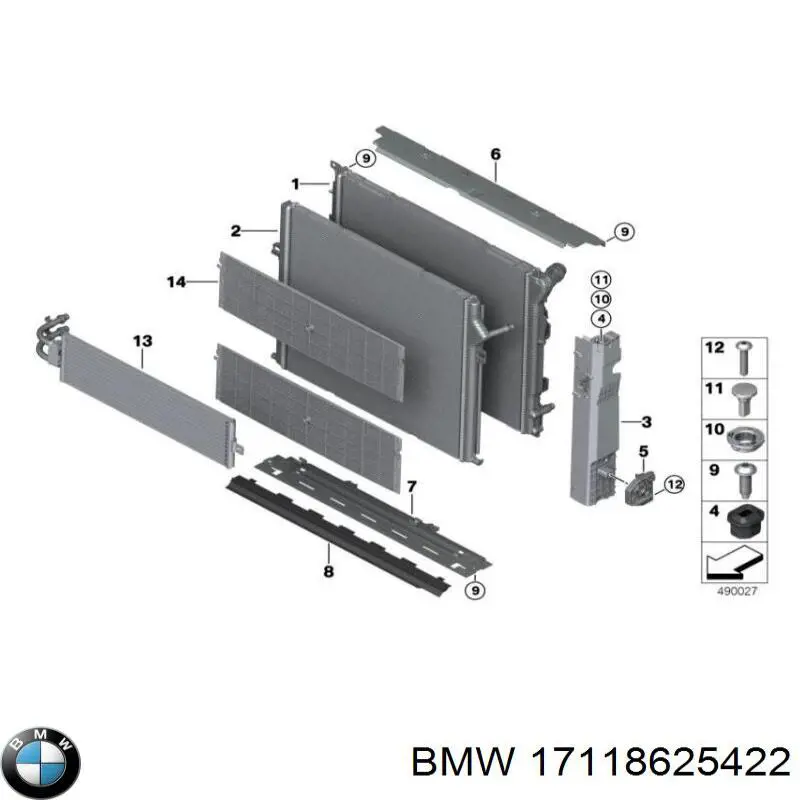 550205 NRF Radiador de esfriamento de motor
