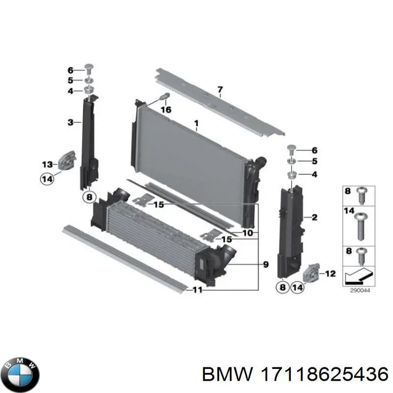Consola do radiador esquerdo BMW 17118625436 preço, a partir de 54,21 USD