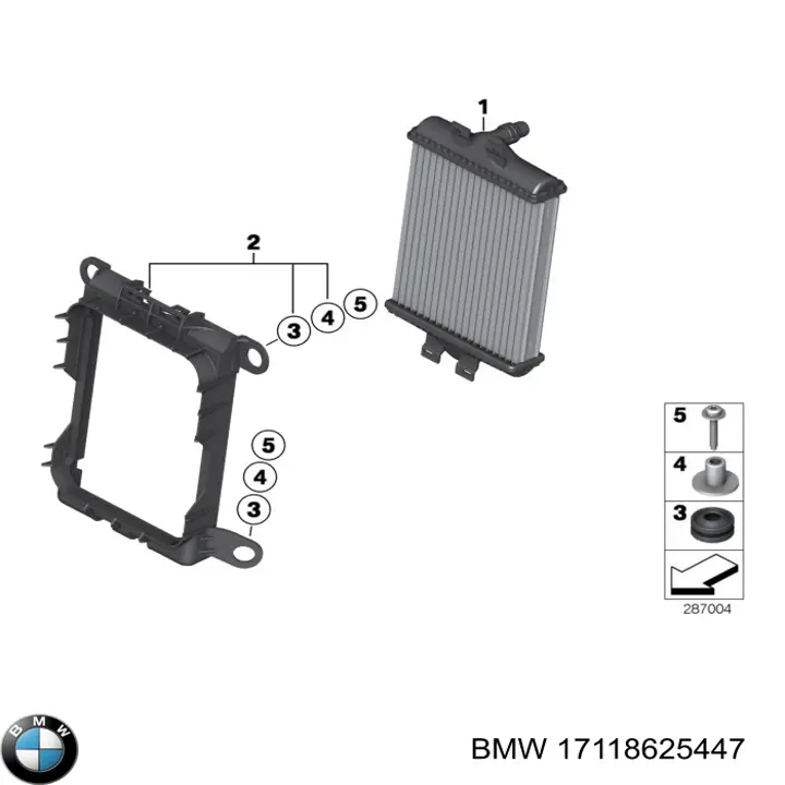 Radiador esquerdo de esfriamento de motor BMW 17118625447 preço, a partir de 251,78 USD