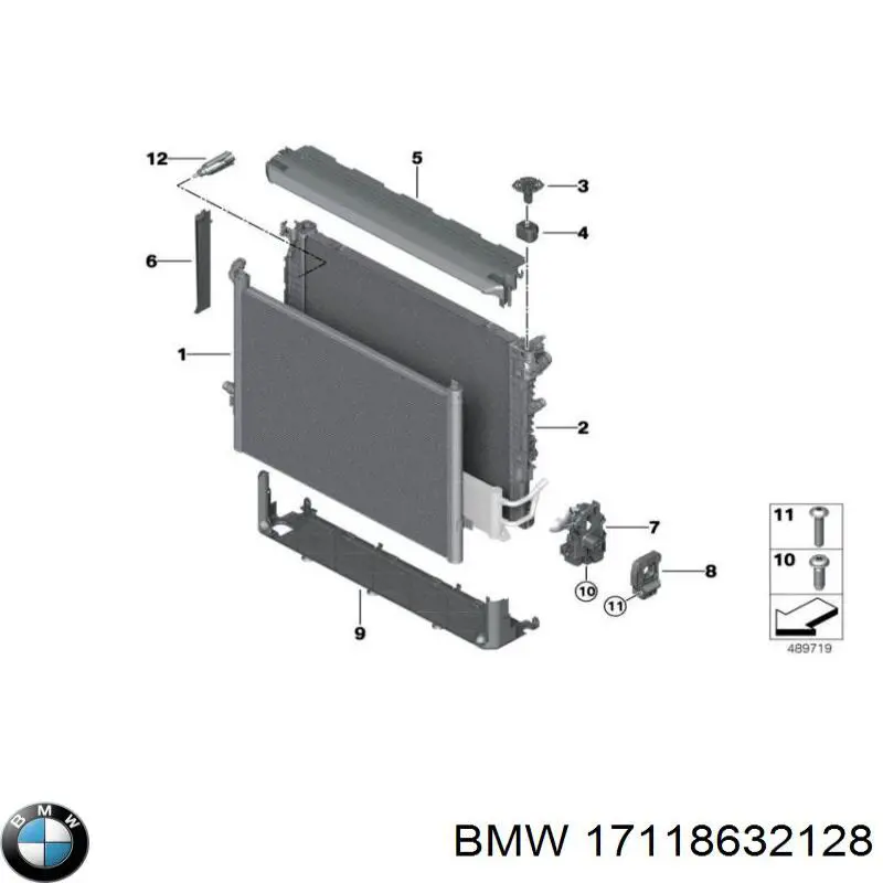 17118632128 BMW Consola inferior do radiador