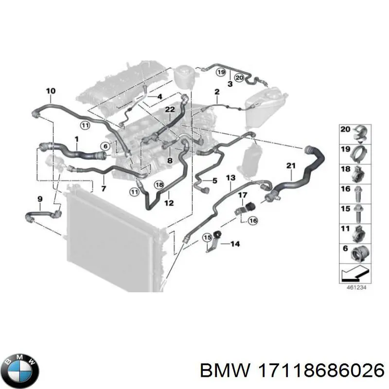 Radiador de esfriamento de motor 550220 NRF