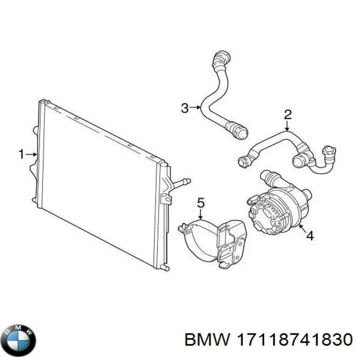 Radiador de esfriamento de motor adicional BMW 17118741830 preço, a partir de 168,09 USD