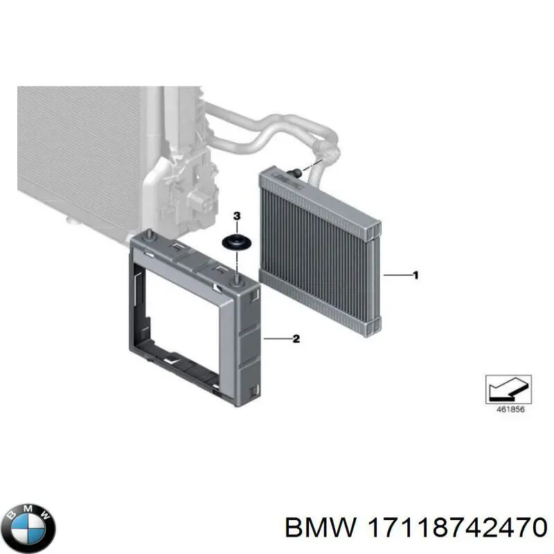 17118742470 BMW Carcaça de fixação do radiador