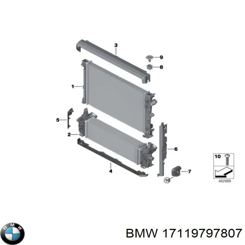 Radiador de esfriamento de motor BMW 17119797807 preço, a partir de 238,99 USD