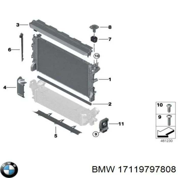 Compre 17119797808 BMW Tanque de expansão do sistema de esfriamento