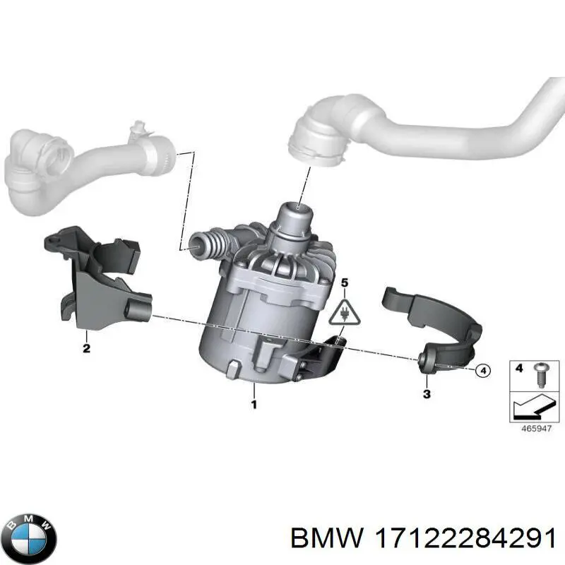Compre 17122284291 BMW Bomba de água (bomba) de esfriamento, adicional elétrica