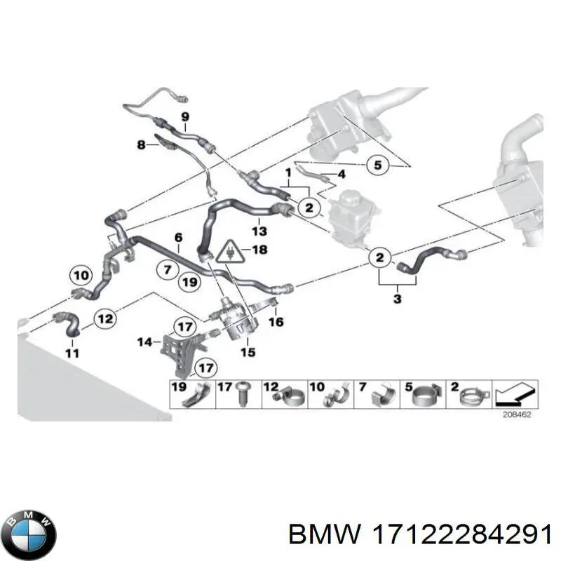 Bomba de água (bomba) de esfriamento, adicional elétrica BMW 17122284291 preço, a partir de 226,15 USD