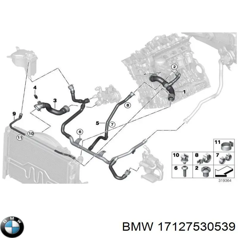 BMW 17127530539 preço, a partir de 2,89 USD