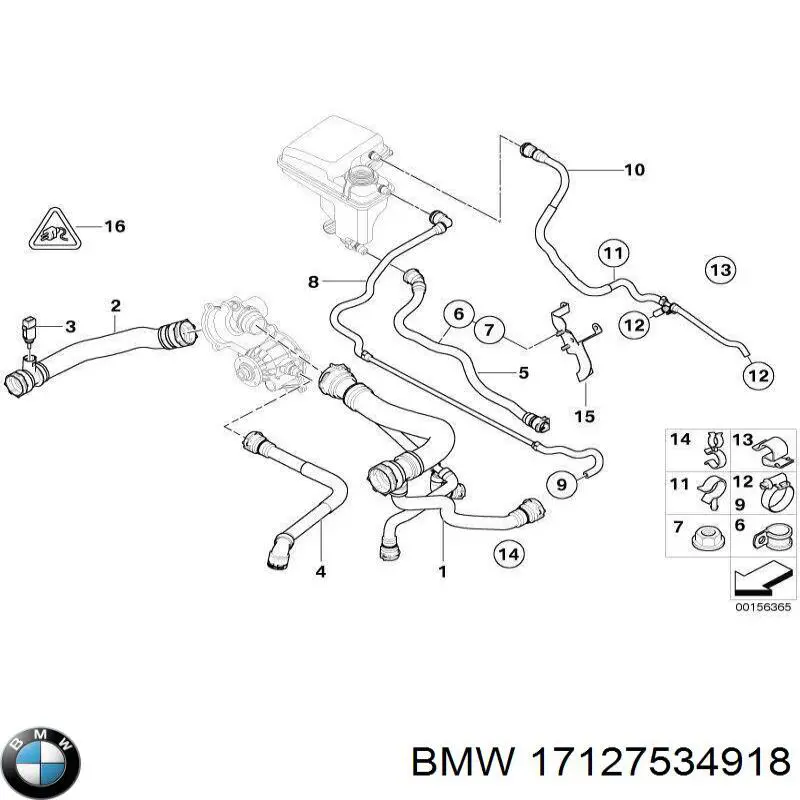 Mangueira (cano derivado) do radiador de esfriamento superior BMW 17127534918 preço, a partir de 45,50 USD