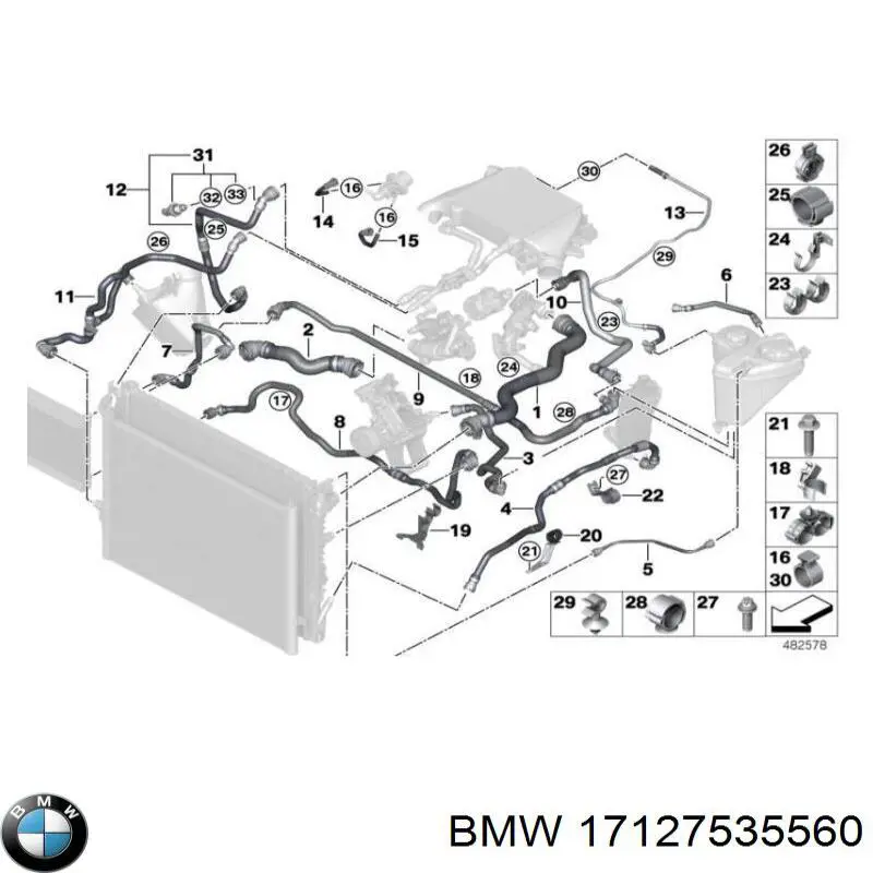 BMW 17127535560 preço, a partir de 150,26 USD