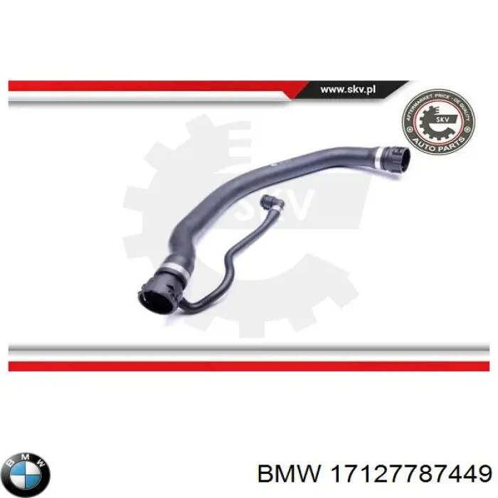 Compre 17127787449 BMW Mangueira (cano derivado) do radiador de esfriamento superior