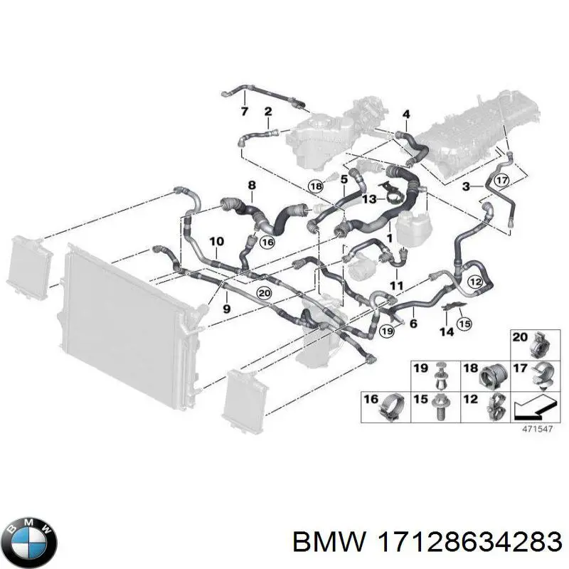  BMW 17128634283 preço, a partir de 204,23 USD