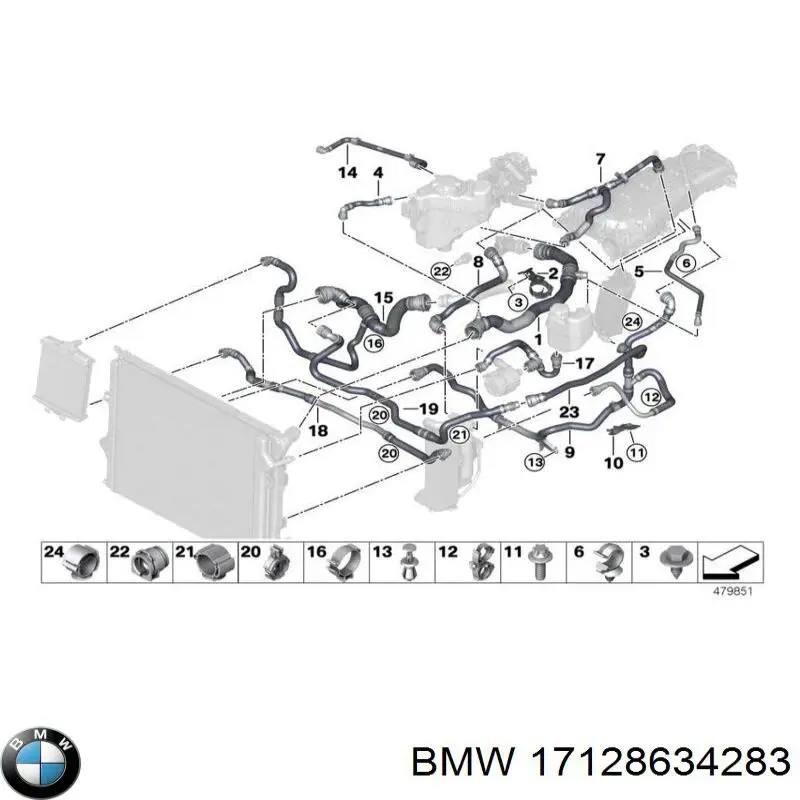 Compre 17128634283 BMW 