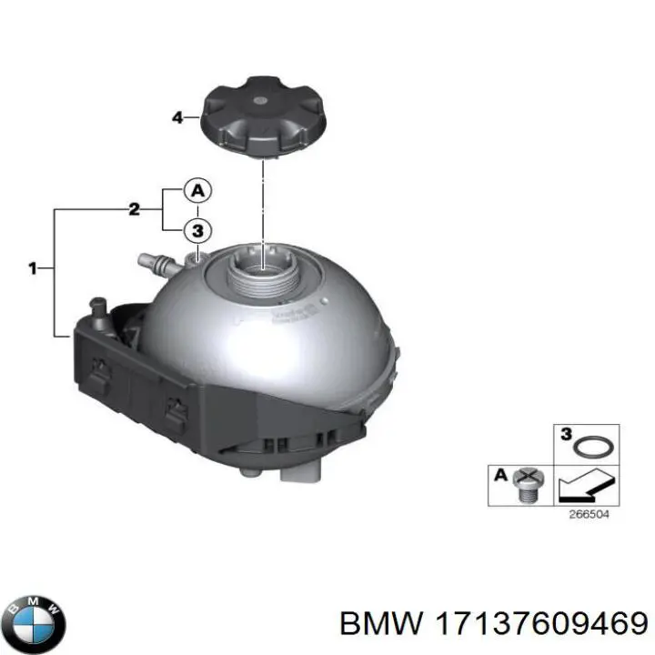 Tanque de expansão do sistema de esfriamento BMW 17137609469 preço, a partir de 57,59 USD