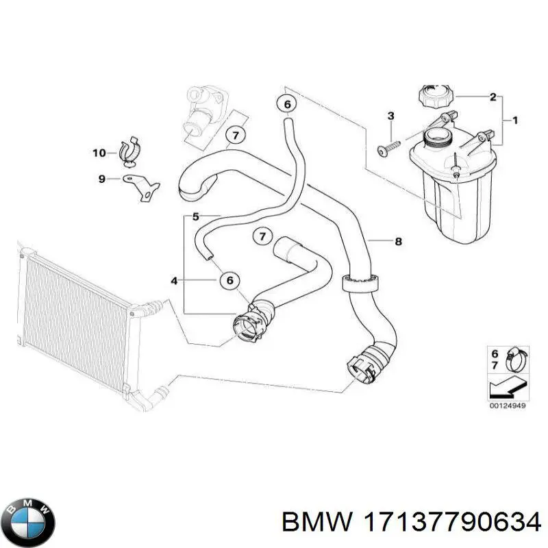 Compre 17137790634 BMW Tanque de expansão do sistema de esfriamento