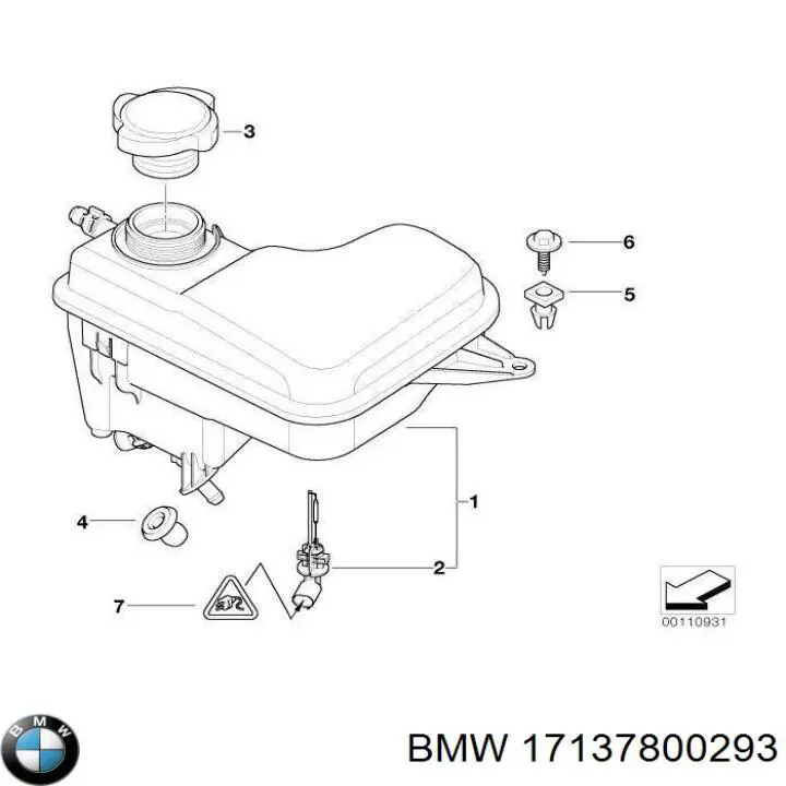 Compre 17137800293 BMW Tanque de expansão do sistema de esfriamento