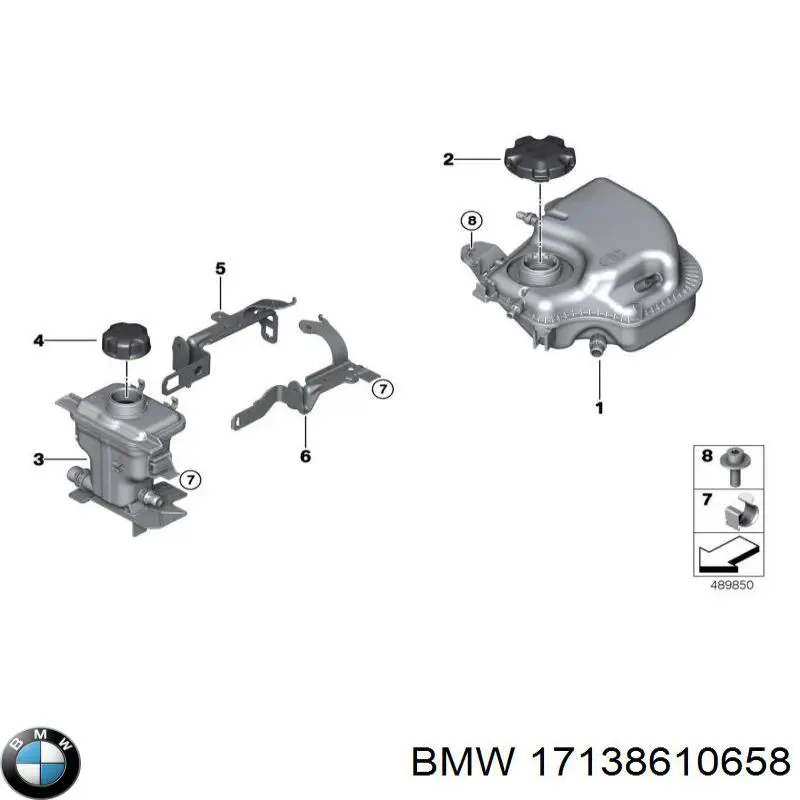 Tanque de expansão do sistema de esfriamento BMW 17138610658 preço, a partir de 120,11 USD