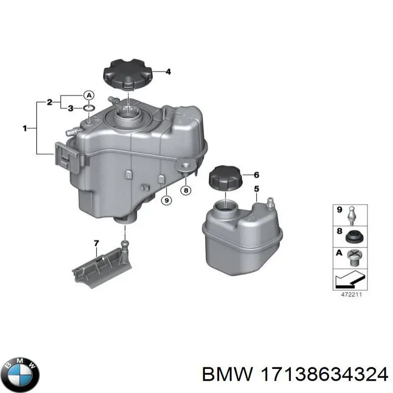 Consola do tanque de expansão BMW 17138634324 preço, a partir de 33,01 USD