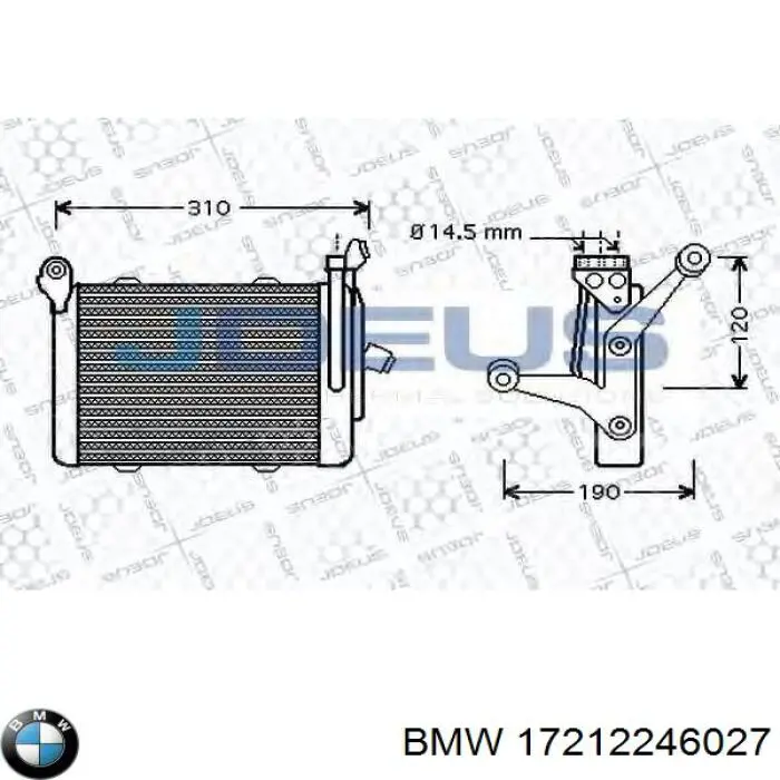17212246027 BMW Radiador de óleo