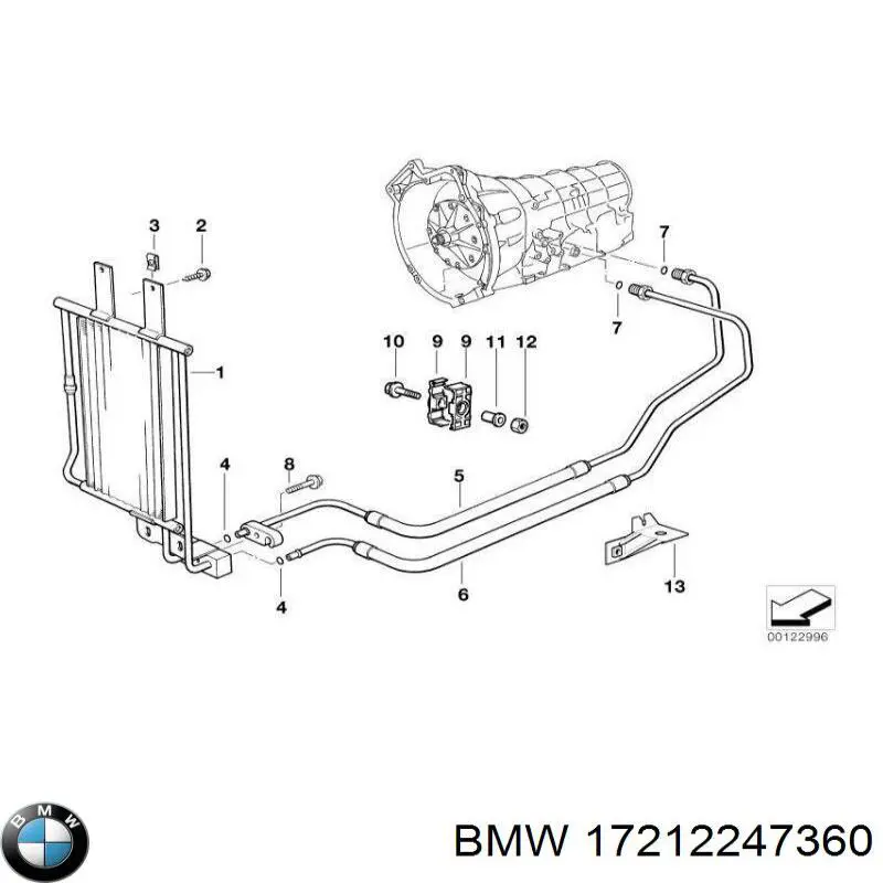17212247360 BMW Radiador de esfriamento, Caixa Automática de Mudança