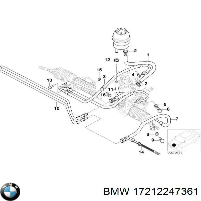 17212247361 BMW Radiador da Direção hidrâulica assistida