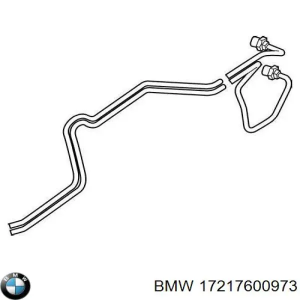17217600973 BMW Tubo (mangueira) do radiador de óleo, desde o bloco até o radiador