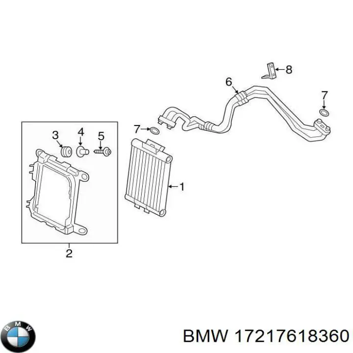 Radiador de óleo BMW 17217618360 preço, a partir de 127,71 USD
